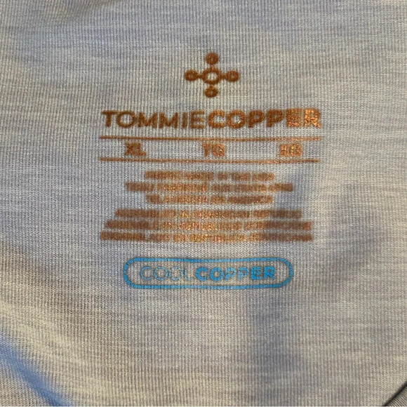 Tommie Copper Cool Copper V Neck Compression Women’s XL Short Sleeve Gray - Picture 5 of 9